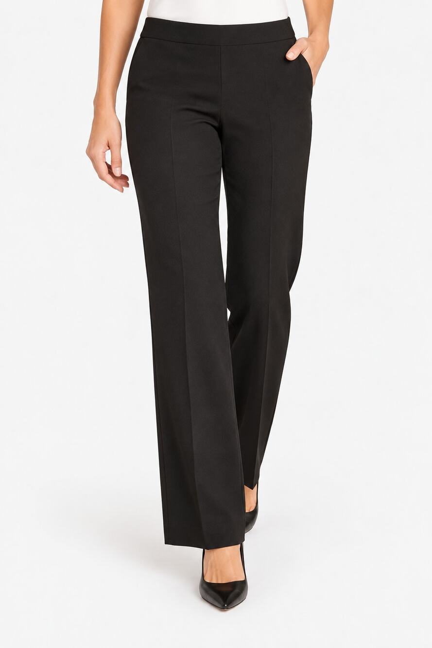 LR1550 Jones New York Size 12 Black Dress Pants Straight Leg Career Trousers